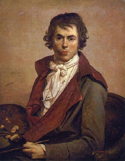 Jacques-Louis  David Self portrait Norge oil painting art